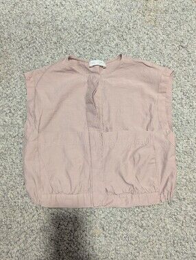 Zara Mauve Sleeveless Button Front Top
